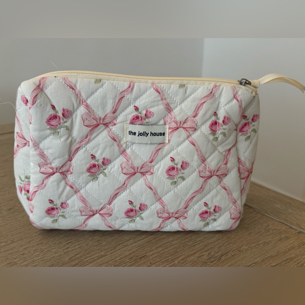 Floral French LSF Inspired Cosmetic Pouch Bag